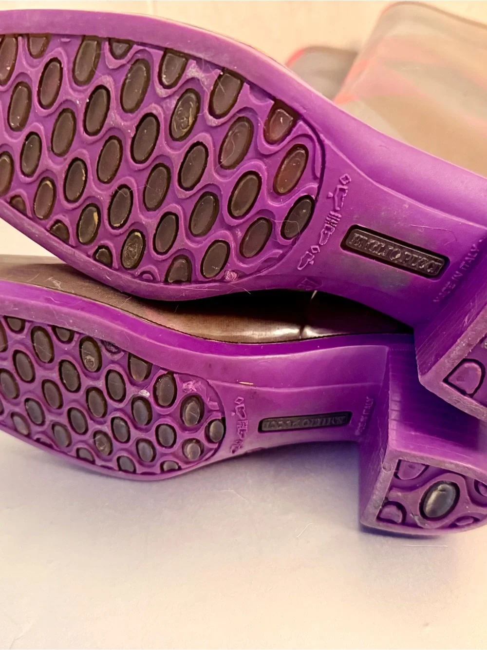 Emilio Pucci Purple Patterned Knee-High Rain Boots EU37 6.5-7 US